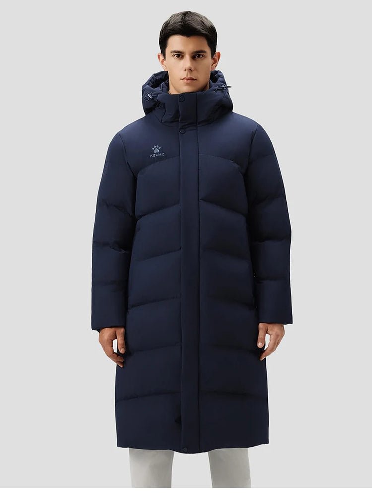 KELME Men's Thermal Down Jacket Outdoor Running Windproof Fleece-Lined Thickened Training Jacket пуховик женский