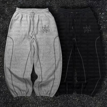 American Y2K Casual Zipper Hoodie Sweatpant Two Piece Set HipHop Oversized Embroidery Sweatshirts Men Women Casual Pants PlatiNum