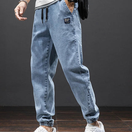 Spring Summer Black Blue Cargo Jeans Men Streetwear Denim Jogger Pants Men Baggy Harem Jean Trousers Plus Size PlatiNum
