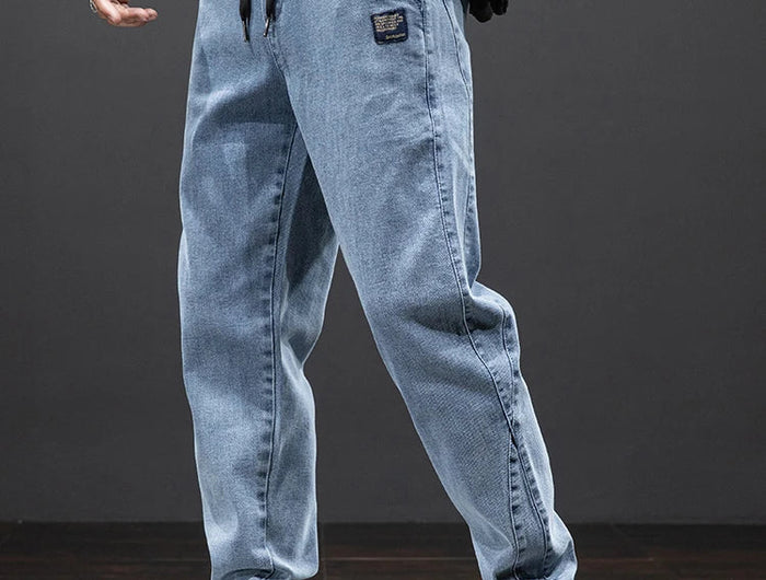 Spring Summer Black Blue Cargo Jeans Men Streetwear Denim Jogger Pants Men Baggy Harem Jean Trousers Plus Size PlatiNum