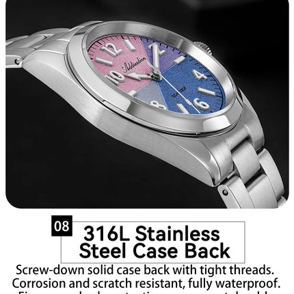 ADDIESDIVE Watch Men 2026 New 36mm Quartz Wristwatch AD2555 Sapphire 100m Waterproof BGW9 Luminous 316L Stainless Steel Watches