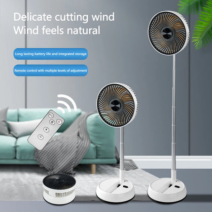 Ventilatore portatile oscillante in piedi con telecomando Ventilatore da tavolo pieghevole Ventilatore a piedistallo alimentato a batteria ricaricabile per il campeggio