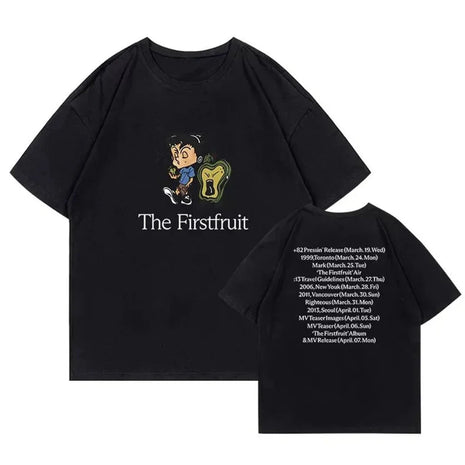 T-shirt da donna stampata con cartoni animati The Firstfruit T-shirt estiva casual in cotone a maniche corte da donna Abbigliamento Hip Hop Y2k oversize