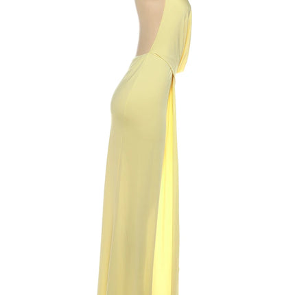 Nibber Criss Cross Collar Summer Dress Women Halter V-Neck Backless Side Slit Solid Sleeveless Slim Sexy Vacation Prom Party Dresses