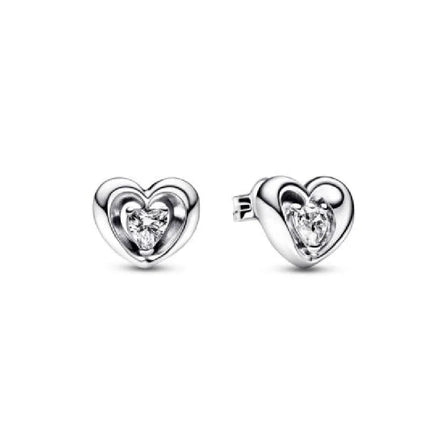 2025 Orecchini originali in pietra a forma di cuore bianco rosa, blu, rosso, verde, orecchino di perla con fiocco di neve, gioielli in argento s925 con fascino femminile platinumshop