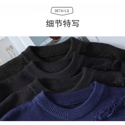 Winter Sweaters for male men thick O-neck sweater men Student youth sweaters autumn Men's wool Casual Knitwear Pullover men