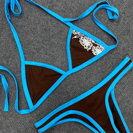 Nuovo bikini estivo 2026, costume da bagno due pezzi da donna, set a tinta unita, intimo stile Y2K platinumshop