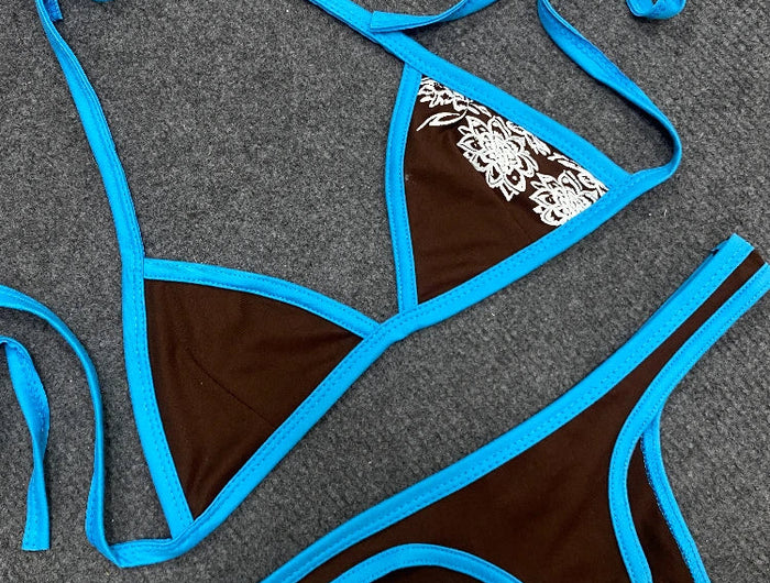 Nuovo bikini estivo 2026, costume da bagno due pezzi da donna, set a tinta unita, intimo stile Y2K platinumshop