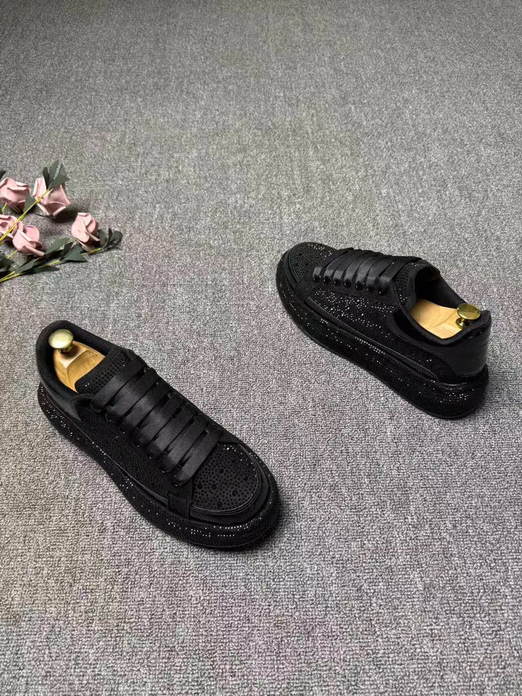 2026 spring and autumn new trendy brand low-top hot diamond board shoes men's lace-up versatile sports dad shoes