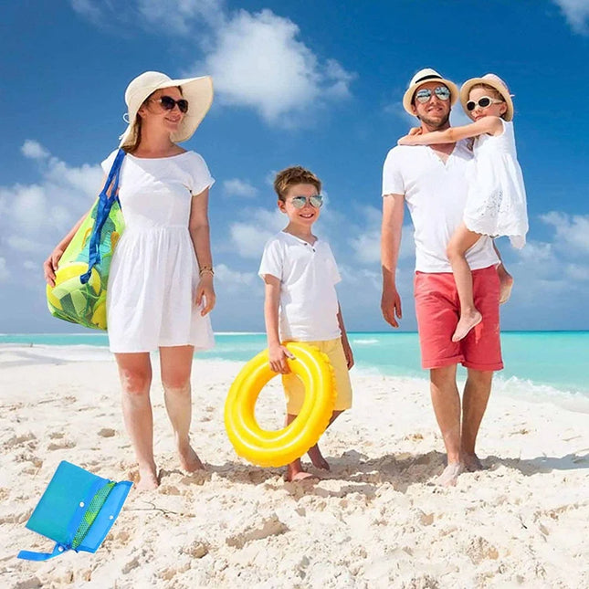 Protective Mesh Beach Bag for Kids, Storage Bags for Children's Bath Toys, Large Beach Bag for Towels, Women's Cosmetic Makeup Bag