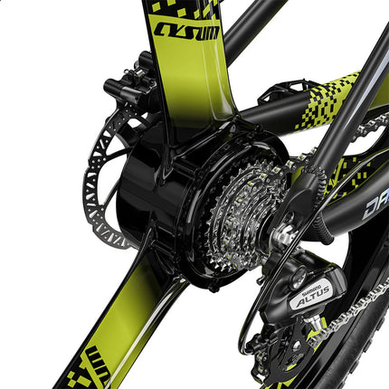 Bici elettrica da montagna CYSUM M520, bici elettrica fuoristrada per adulti da 29", bicicletta elettrica assistita a pedale, batteria 48 V 15 Ah, cassetta a 7 velocità