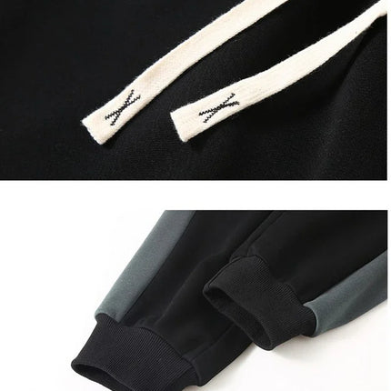 Big size thick hoodie set for men autumn winter casual plus size cardigan jacket hooded two-piece set 170kg 11xl suits for men