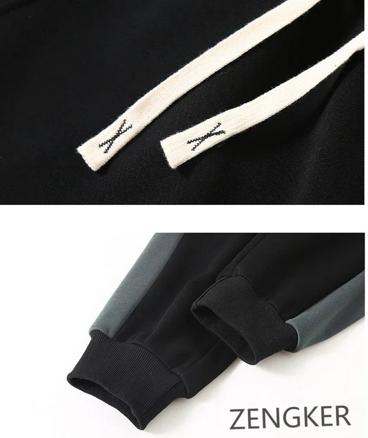 Big size thick hoodie set for men autumn winter casual plus size cardigan jacket hooded two-piece set 170kg 11xl suits for men