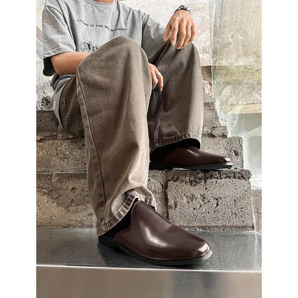 Nuovi Mocassini da Uomo 2026, Scarpe Eleganti di Lusso in Pelle Verniciata, Antiscivolo, per Esterni, Estive, Fatti a Mano