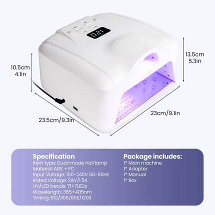 Professional UV LED Nail Lamp Single Thumb Auto Sensor Gel Nail Curing Lamp Fast Drying Nail Dryer for Manicure Pedicure Salon