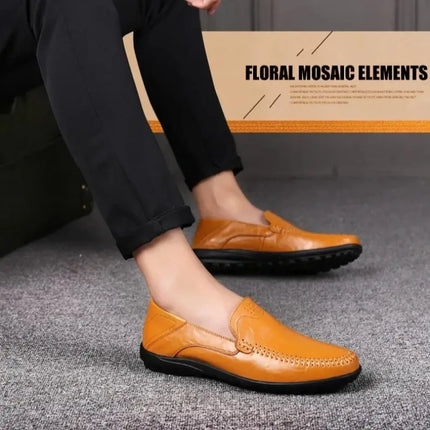 Scarpe Casual in Pelle da Uomo, Sneakers Estive di Lusso in Vera Pelle, Mocassini Italiani Traspiranti Slip-on