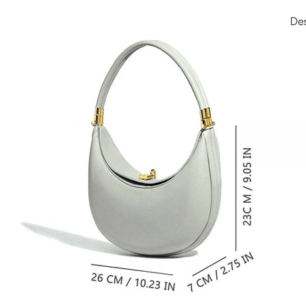 2025 Luxury Quality Half Moon Women's Shoulder Bag Crossbody Aesthetic Bags Women's Handbag Lock Catch Designer Underarm Bags PlatiNum