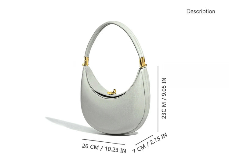 2025 Luxury Quality Half Moon Women's Shoulder Bag Crossbody Aesthetic Bags Women's Handbag Lock Catch Designer Underarm Bags PlatiNum