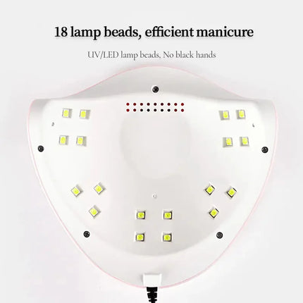 Nail UV Lamp 18LED Nail Dryer Suitable For All Gel Varnish Polishing And Curing With Timer Mode Suitable For Home Manicure Tools