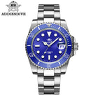 ADDIESDIVE AD2503 Luxury Men Watch Water Sapphire Glass Waterproof 200M C3 Super Luminous Calendar Automatic Mechanical Watch