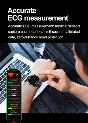 Nuovo Smartwatch 2026 per Analisi del Grasso Corporeo, ECG+PPG, Acido Urico, Pressione Sanguigna, Ossigeno nel Sangue, Orologio con Chiamate per Uomini e Donne platinumshop