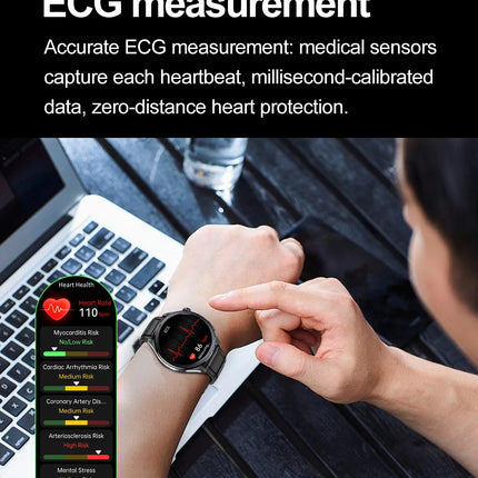 Nuovo Smartwatch 2026 per Analisi del Grasso Corporeo, ECG+PPG, Acido Urico, Pressione Sanguigna, Ossigeno nel Sangue, Orologio con Chiamate per Uomini e Donne platinumshop