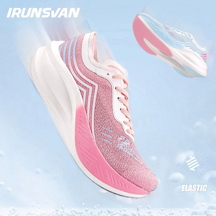 IRUNSVAN Christmas Limited Edition FullLength Carbon Plate Running Shoes TwoToneUnisex Ultrallightweight  Comfortable 24025 PlatiNum