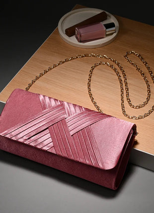 Luxury Stripes Designer One-shoulder bag Envelope Evening Clutch Bags hardware shoulder bag women wedding party gift bag PlatiNum