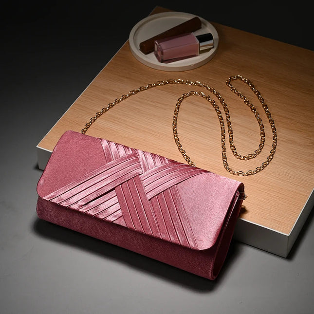 Luxury Stripes Designer One-shoulder bag Envelope Evening Clutch Bags hardware shoulder bag women wedding party gift bag PlatiNum