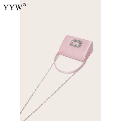 2023 nuove mini borse rosa per le donne pochette da sera per banchetti con catena borse casual in modalità piccola festa elegante Bgas in pelle PU