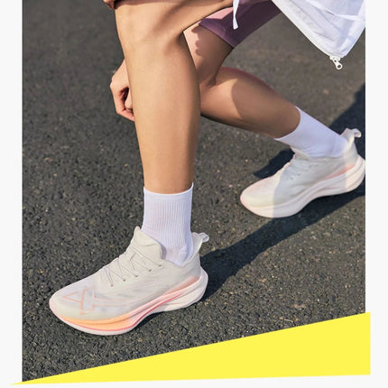 Xtep 2000KM 2.0 Running Shoes Women  Summer Shock Absorption Professional TPU Sneakers 876218110044 (suggest half size down) PlatiNum