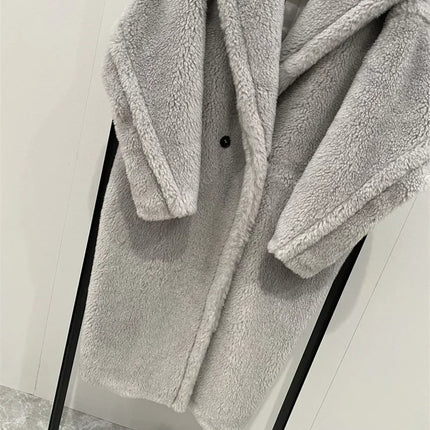 Max Teddy Coat 62% Alpaca 26% Wool 12% Silk Coat Winter Thicken Women's Coat