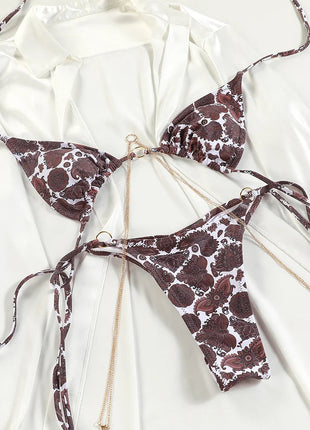 Miyouj Nuovi Bikini Stampati Costumi da bagno Donna Costume da bagno sexy Fasciatura Bikini Set 2024 Beachwear String Costumi da bagno Micro Biquinis platinumshop