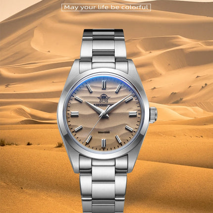 ADDIESDIVE 36mm Men Watch Without Logo AD2030 VH31 Quartz Watch 10Bar Waterproof 316L Stainless Steel Sand Dial Wristwatch New
