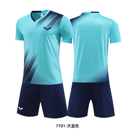 Men's T-shirt And Shorts Set Summer Men's Tennis Short Sleeve T-shirt Stylish And Comfortable Badminton Training Shorts PlatiNum