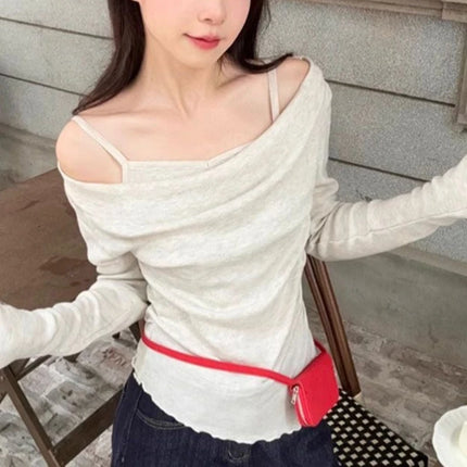 Autumn Winter New Sweet Pink Blouse Women Bow Round Neck Long Sleeve Base Layer T-Shirts & Blouses Japanese Kawaii Thin Clothes 2025