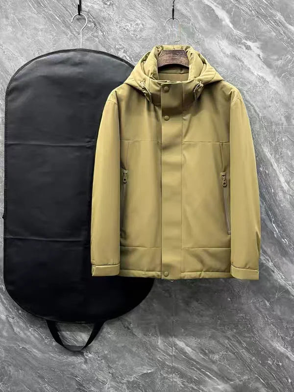 Piumino con cappuccio italiano LP 25aw 90 in piuma d'anatra bianca