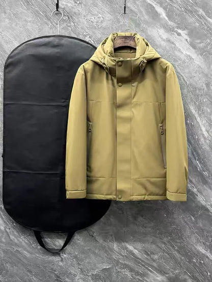 Piumino con cappuccio italiano LP 25aw 90 in piuma d'anatra bianca