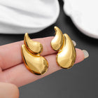 Orecchini Geometrici a Goccia d'Acqua in Acciaio Inossidabile per Donna, Eleganti Vintage Placcati Oro, Gioielli da Indossare Quotidianamente platinumshop