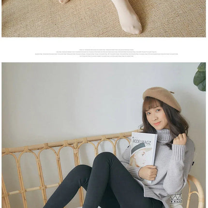 Addensare collant termici Leggings Donna Inverno Pile Velluto Calze termiche Vita alta Elastico Sottile Sexy