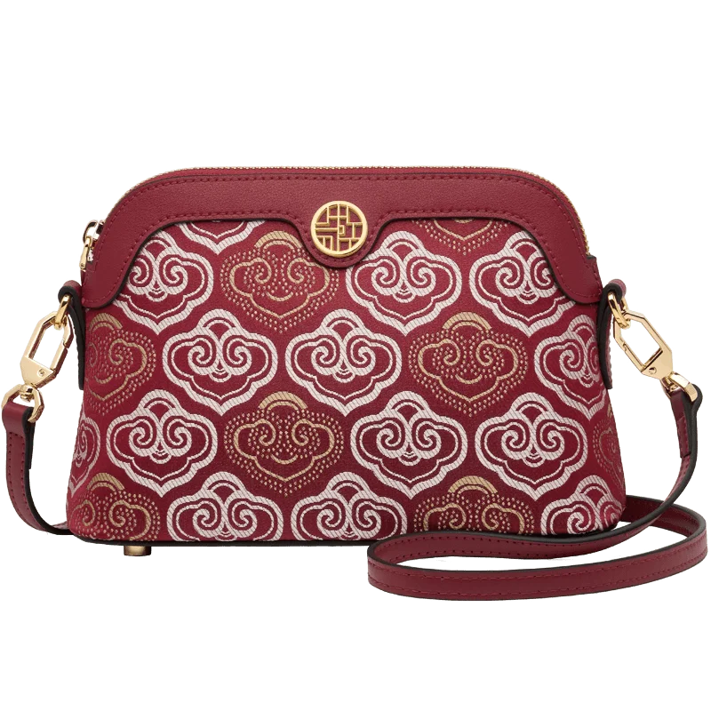 Limited Hot Chinese Style Cow Leather Women Messenger Bag Soft Skin Soft Embroidery Crossbody Bags Purses Royal Stylish #SC1600