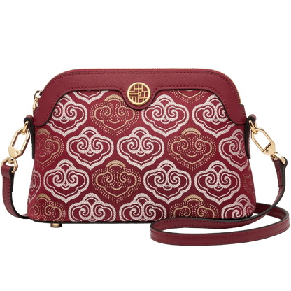 Limited Hot Chinese Style Cow Leather Women Messenger Bag Soft Skin Soft Embroidery Crossbody Bags Purses Royal Stylish #SC1600