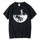 T-shirt da uomo estiva di alta qualità 100% cotone divertente pulitore lunare stampa casual fresco allentato O-collo maschio morbido maglietta Hip Hop Tees