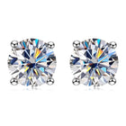 IOGOU 3mm/4mm/5mm/6.5mm/8mm/9mm/10mm/11mm Certificato D VVS1 Moissanite Orecchini con perno 925 Orecchini in argento per le donne Uomini Gioielli platinumshop