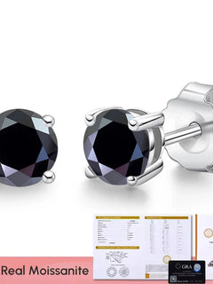 Real 0.1-3CT Test Passed Moissanite Diamond Stud Earrings for Women S925 Silver Platinum Plated Bride Wedding GRA Fine Jewelry