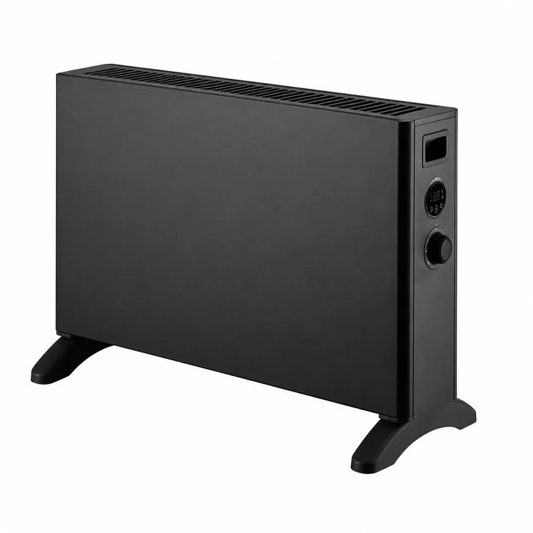 2000W Electric Convector Heater for Home, Portable Heater with Adjustable Thermostat and 2 Power Levels, Coverage of 20-32m², Durable Metal Body, White and Black
