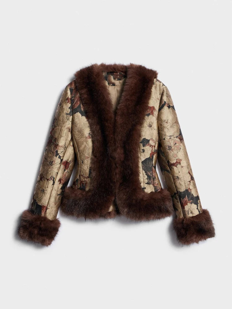 Women Wool Blend Coat Big Faux Fur Collar And Cuffs Belted Waist Wrap Loose Winter Jacket Thick Warm Elegant Lady Outerwears
