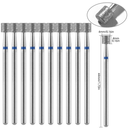 10Pcs Diamond Milling Cutter For Manicure Electric Nail Drill Bits Accessory Pedicure Machine Nail File Gel Remover Tool