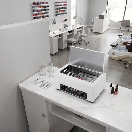 Metal Cleaning Machine High Temperature Sterilizer 300W 2L 122-428℉ Timer Dry Heat Stainless Steel for Nail Salon Clinic Lab Can Be Used In Clinics Hair Stores Nail Salons Beauty Salons Laboratories Etc
