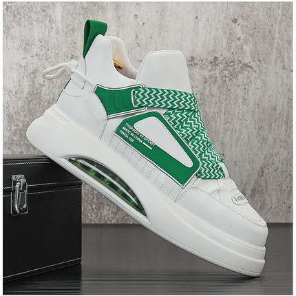 High top White Sneakers Best selling Mens Sneakers With Anti slip Wear resistant Properties Increasing Height by 6 Centimeters